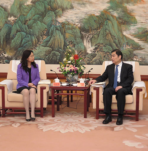 傅小慧与天津市常委常务副市长段春华会面