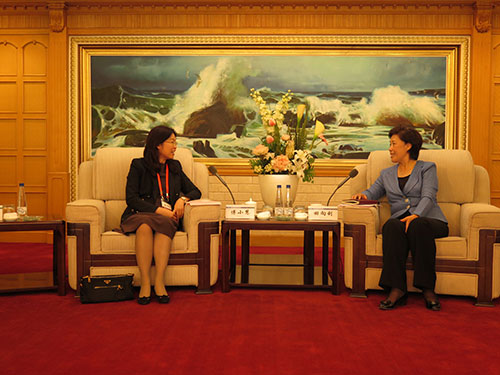 傅小慧与河北省委常委秦皇岛市委书记田向利会面