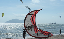Wind sailing at Lung Kwu Tan, Tuen Mun